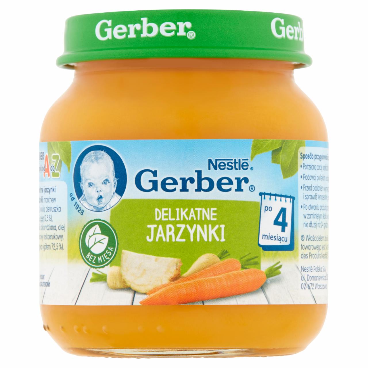 Zdjęcia - Gerber Delikatne jarzynki dla niemowląt po 4. miesiącu 125 g