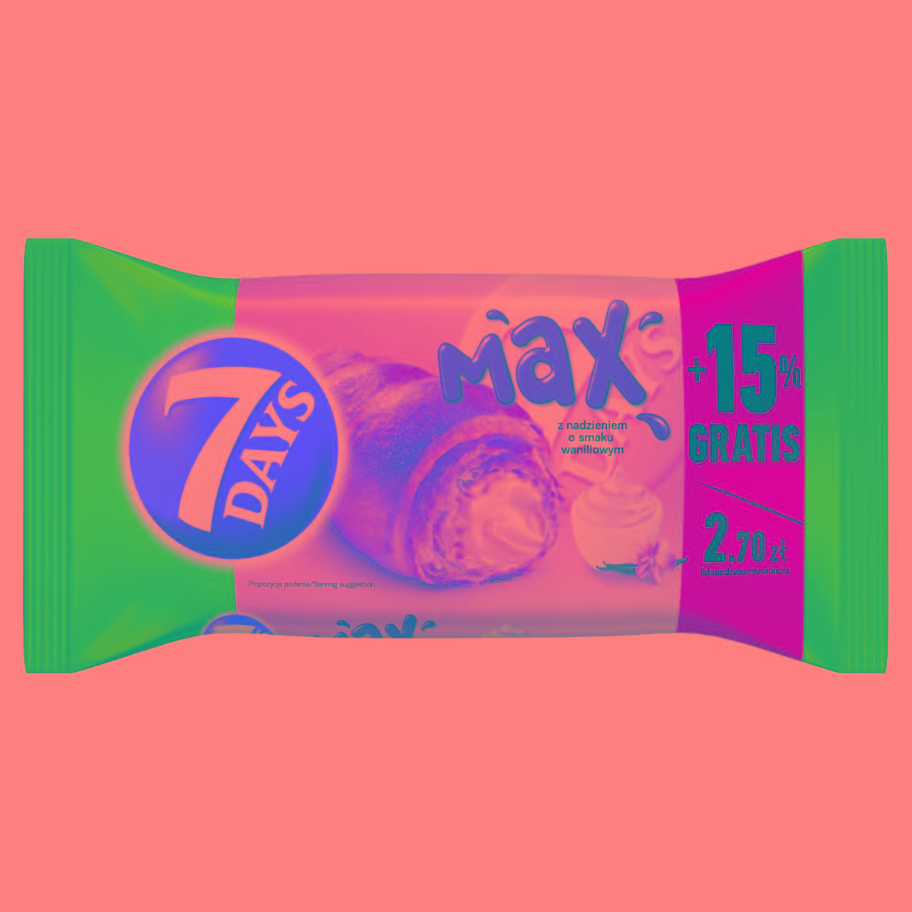 Zdjęcia - 7 Days Super Max Rogalik z nadzieniem o smaku waniliowym 110 g