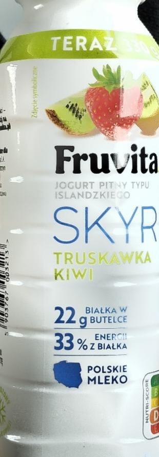 Zdjęcia - Jogurt pitny typu islandzkiego skyr truskawka kiwi FruVita