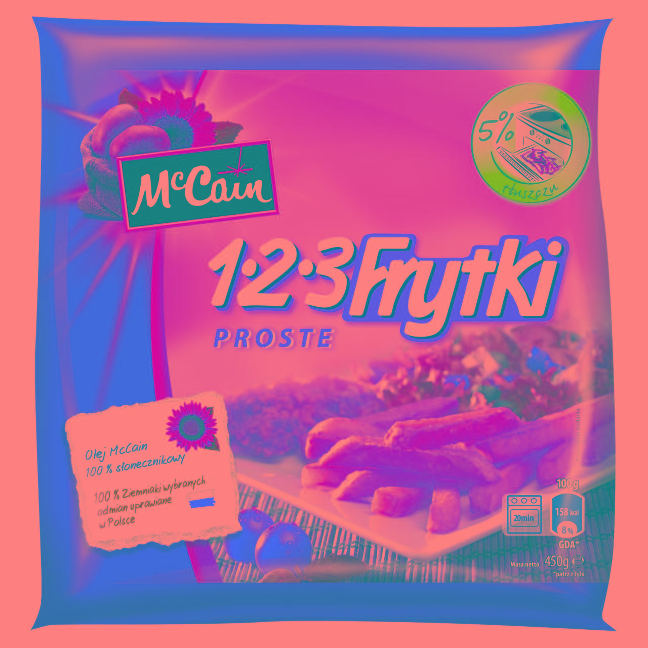 Zdjęcia - McCain 1.2.3 Frytki proste 450 g