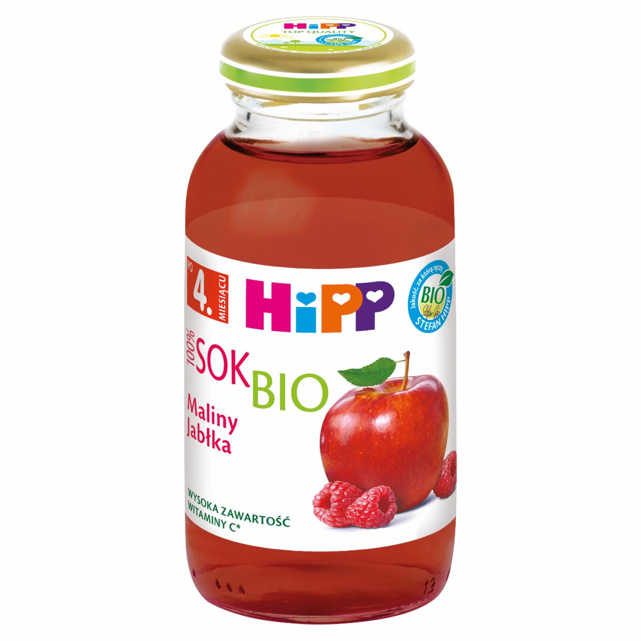 Zdjęcia - HiPP BIO Sok 100% maliny-jabłka po 4. miesiącu 0,2 l