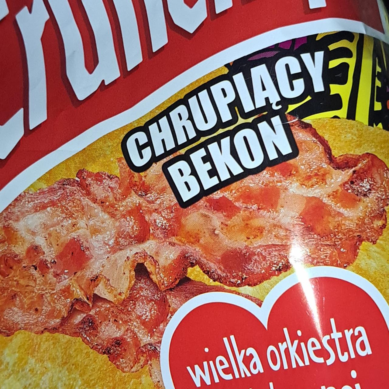 Zdjęcia - Crunchips Chipsy ziemniaczane o smaku bekonu 140 g