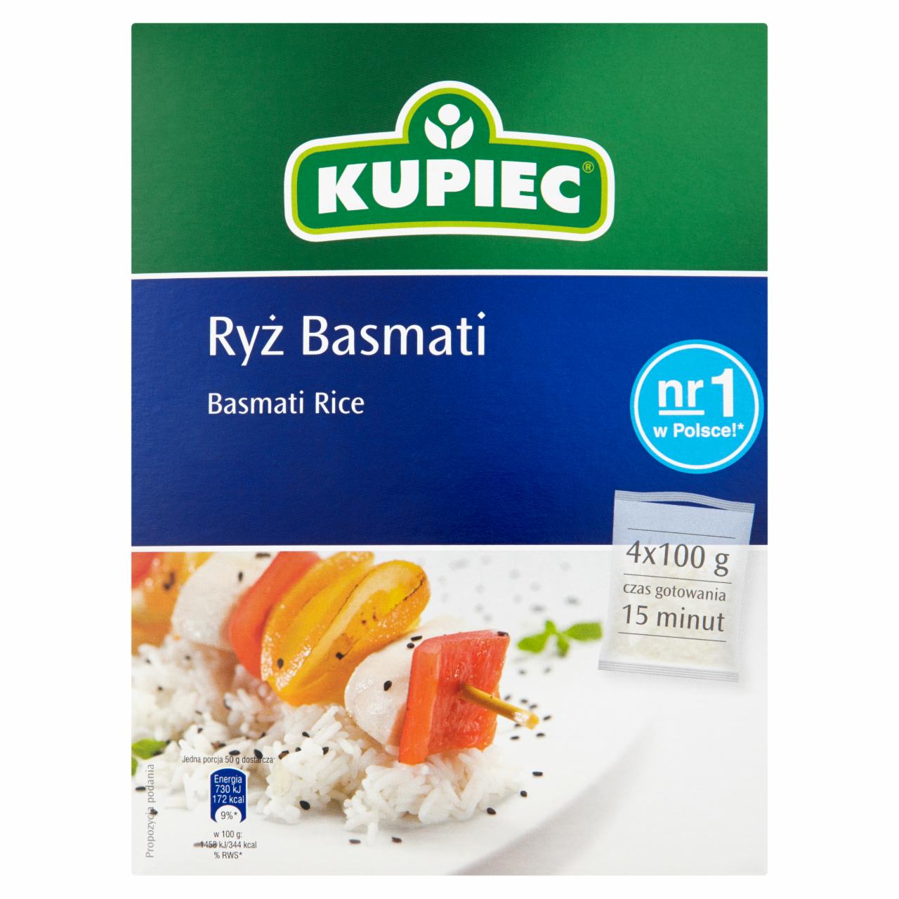 Zdjęcia - Kupiec Ryż basmati 400 g (4 x 100 g)