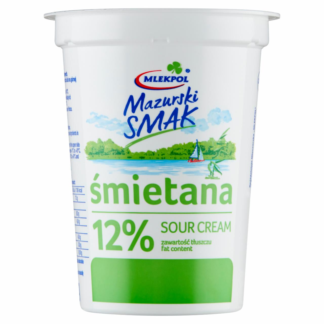 Zdjęcia - Mlekpol Mazurski Smak Śmietana 12 % 400 g