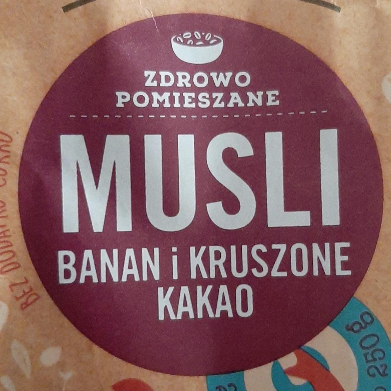 Zdjęcia - Musli banan i kruszone kakao Zdrowo Pomieszane