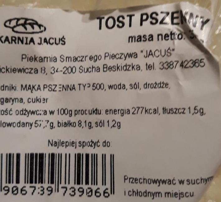 Zdjęcia - Tost pszenny piekarnia jacuś