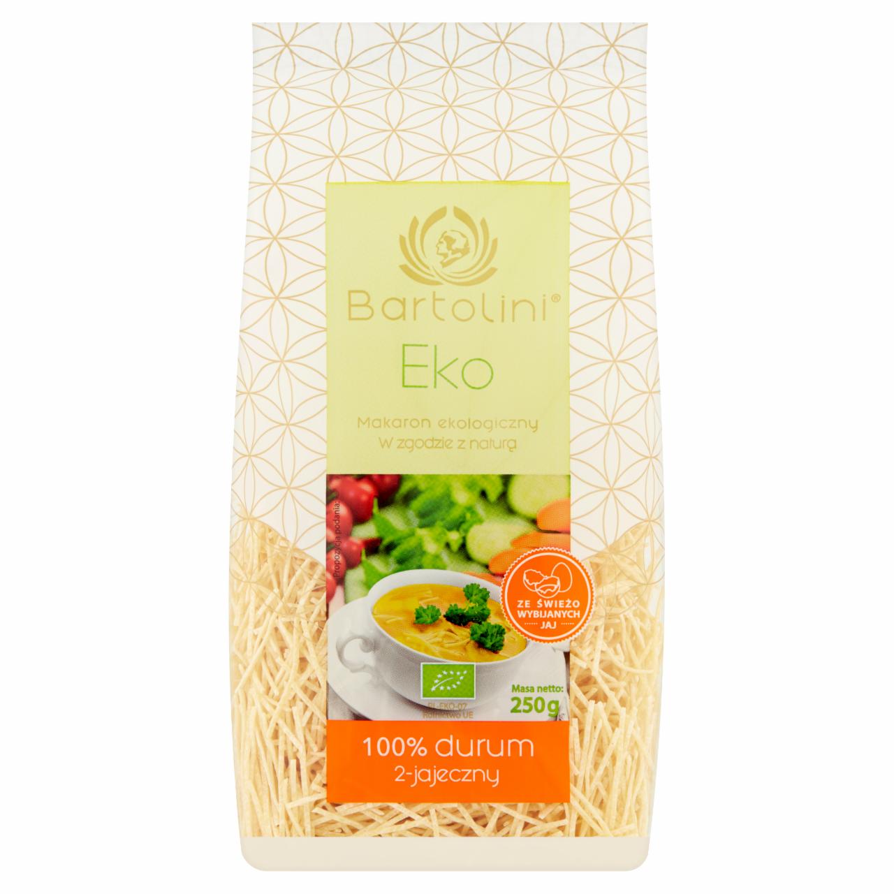 Zdjęcia - Bartolini Eko Makaron ekologiczny 100% durum 2-jajeczny krajanka cienka 250 g