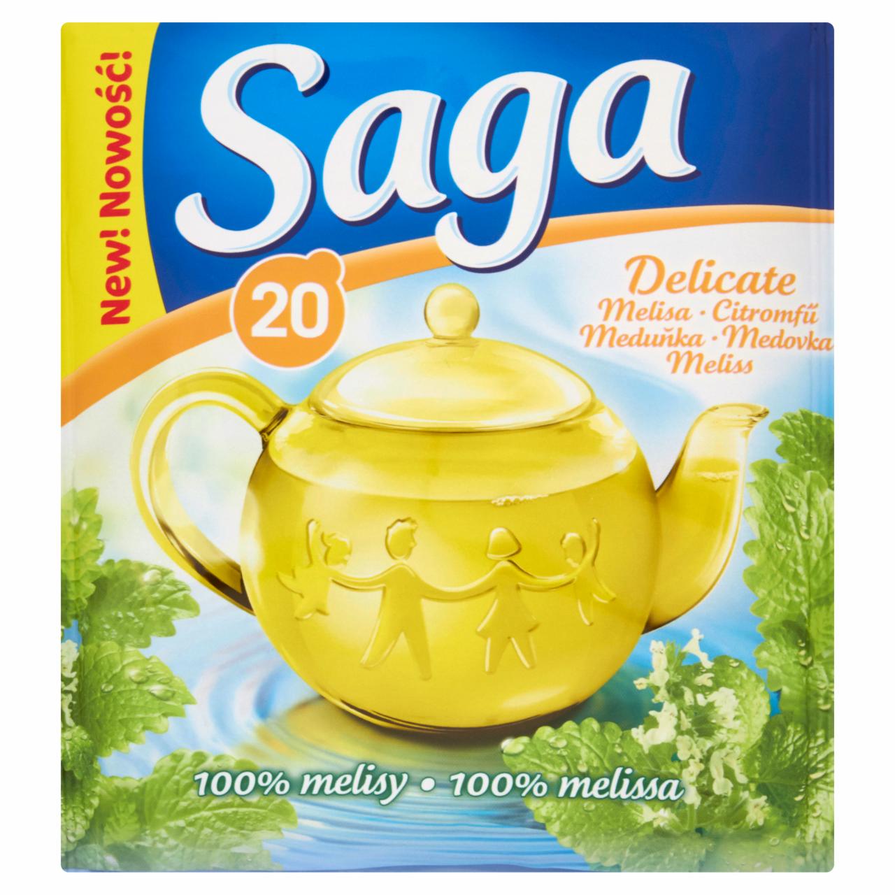 Zdjęcia - Saga Delicate melisa Herbatka ziołowa 26 g (20 torebek)