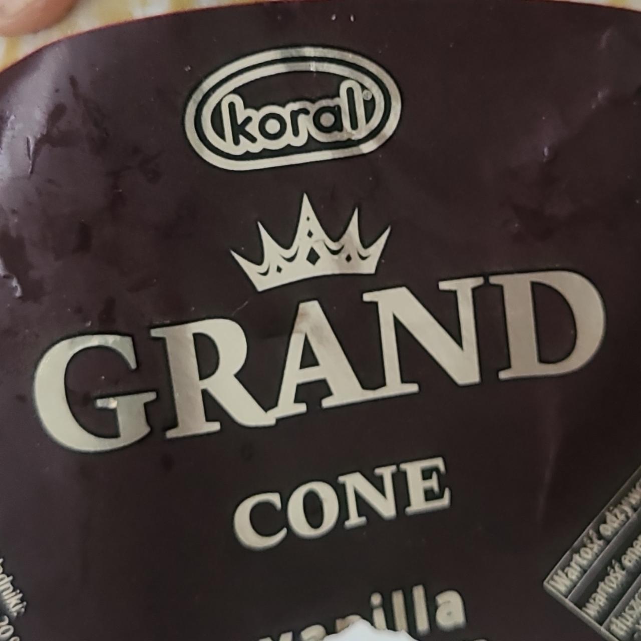 Zdjęcia - Lody grand cone vanilla Koral