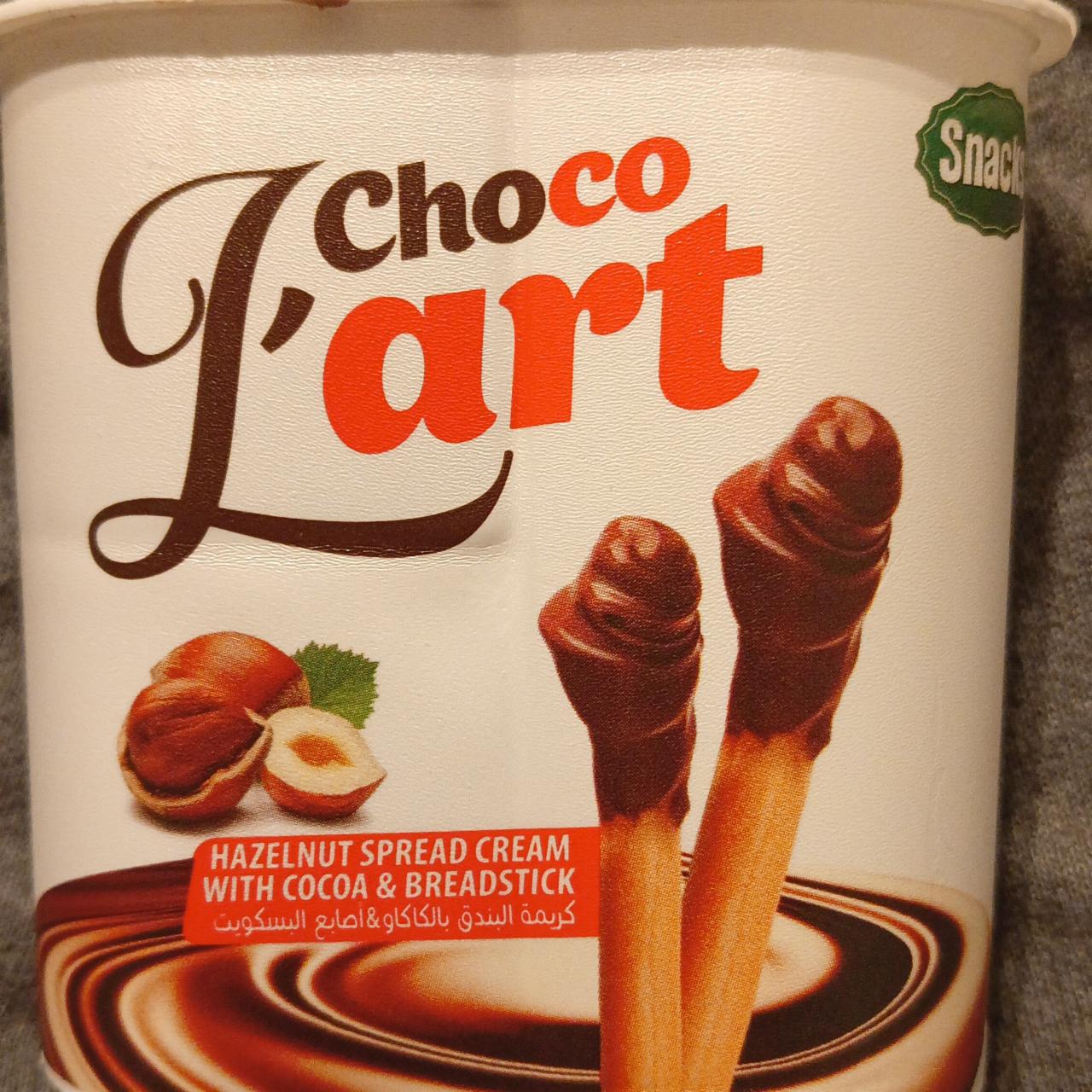 Zdjęcia - Hazelnut spread cream with cocoa & breadstick Choco L'Art