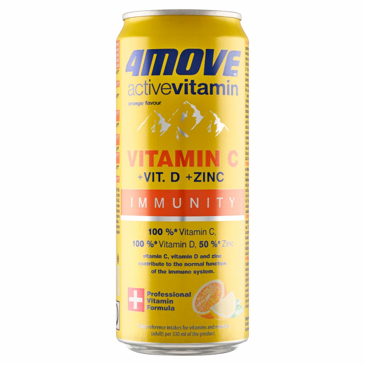 Zdjęcia - 4Move Active Vitamin Gazowany napój smak pomarańczowy 330 ml