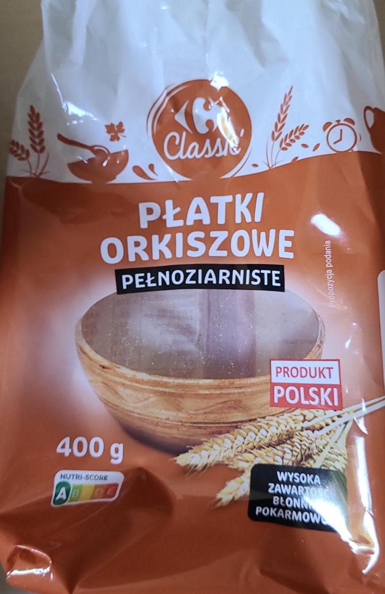 Zdjęcia - Płatki orkiszowe pełnoziarniste Carrefour Classic