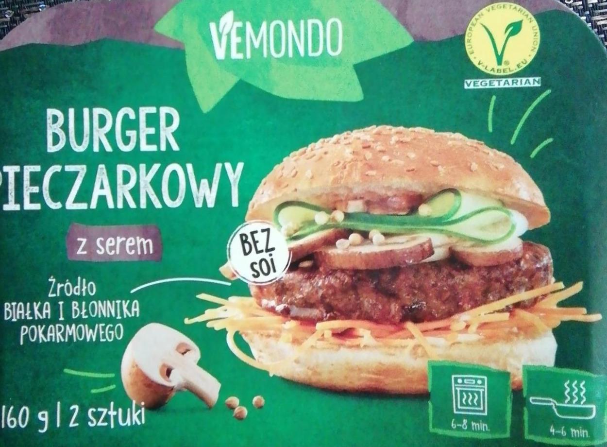 Zdjęcia - Burger pieczarkowy z serem Vemondo