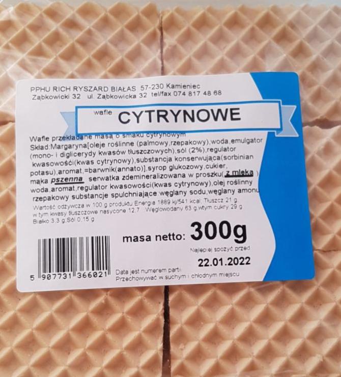 Zdjęcia - wafle cytrynowe PPHU RICH