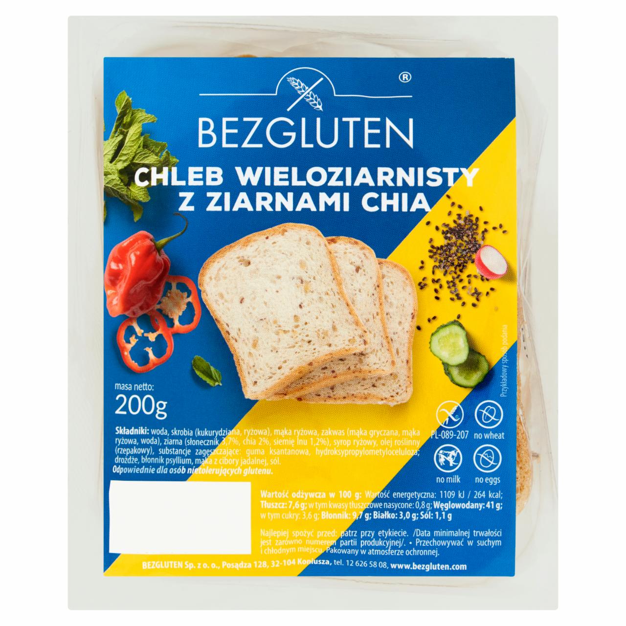 Zdjęcia - Bezgluten Chleb wieloziarnisty z ziarnami chia 200 g