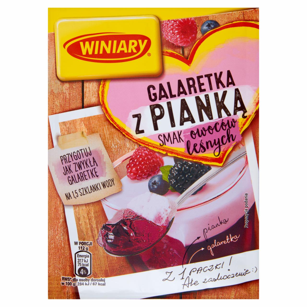 Zdjęcia - Winiary Galaretka z pianką smak owoców leśnych 72 g