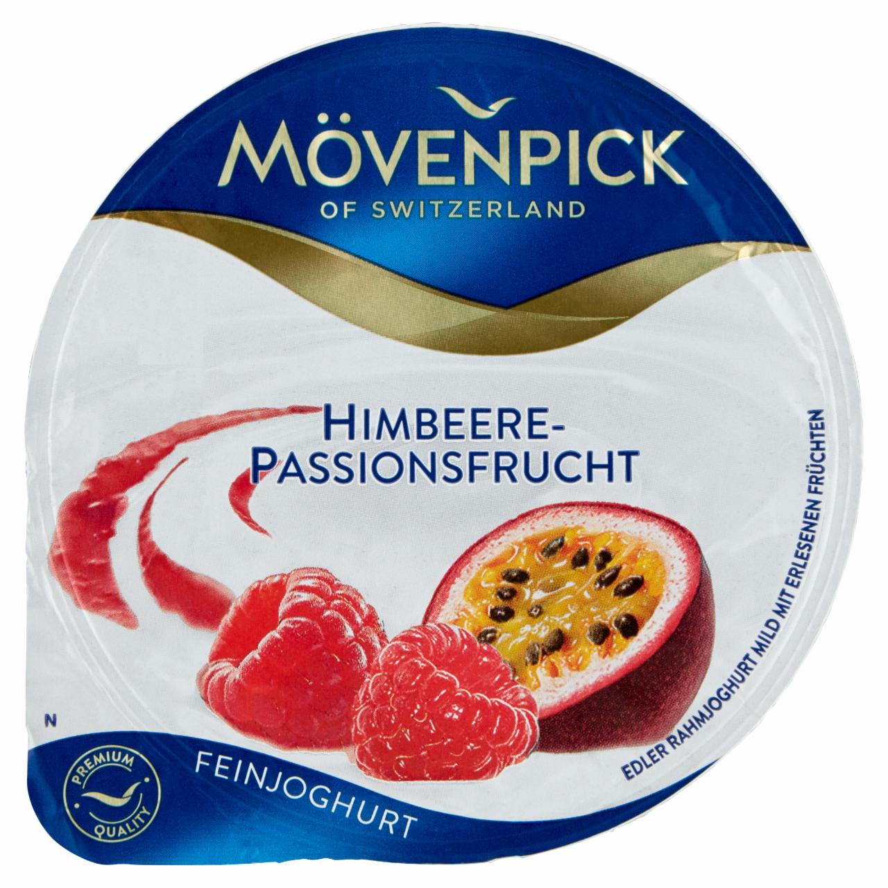 Zdjęcia - Mövenpick Jogurt śmietankowy z malinami i sokiem z marakui 150 g