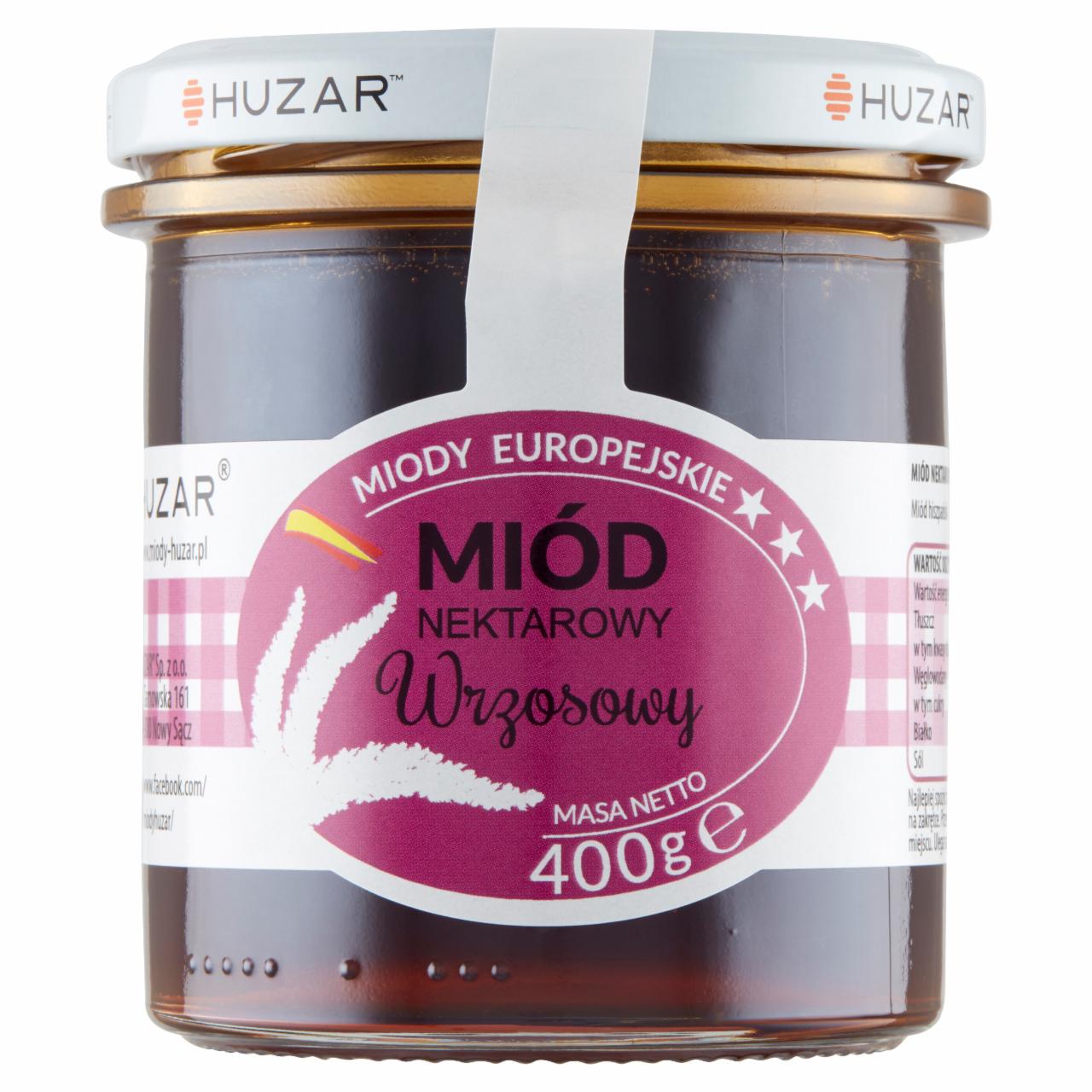 Zdjęcia - Huzar Miód nektarowy wrzosowy 400 g