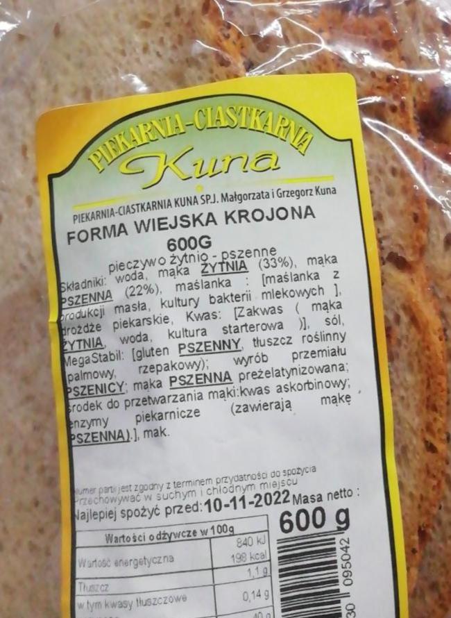 Zdjęcia - Forma wiejska krojona Piekarnia-Ciastkarnia Kuna