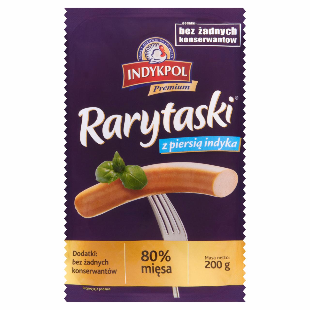 Zdjęcia - Indykpol Premium Parówki Rarytaski z piersią indyka 200 g