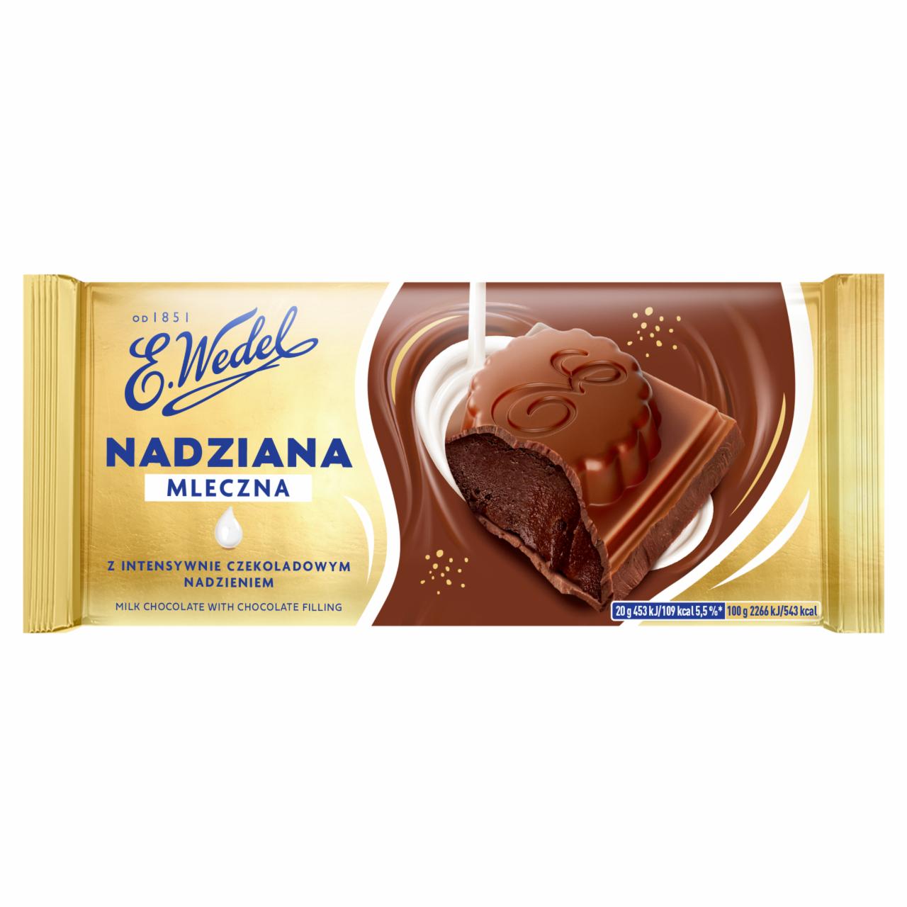 Zdjęcia - E. Wedel Czekolada mleczna z czekoladowym nadzieniem 100 g