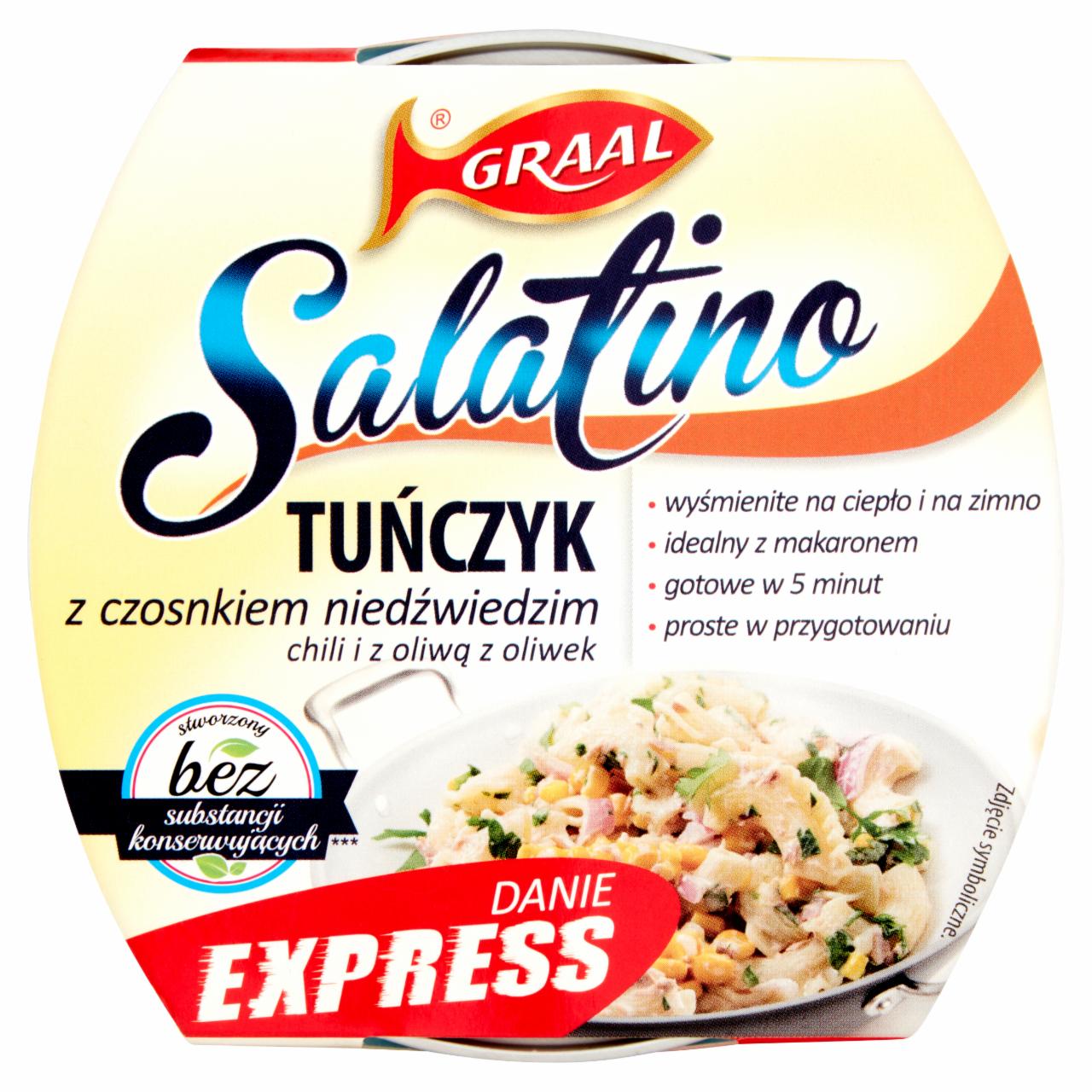 Zdjęcia - GRAAL Salatino Tuńczyk z czosnkiem niedźwiedzim chili i z oliwą z oliwek 160 g