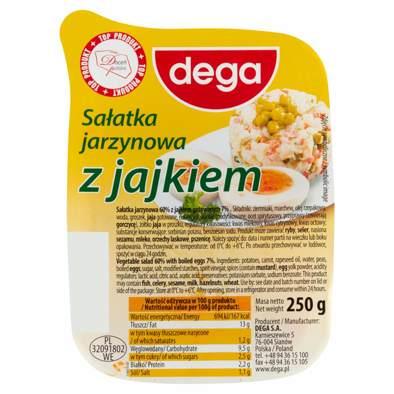 Zdjęcia - Sałatka jarzynowa z jajkiem Dega