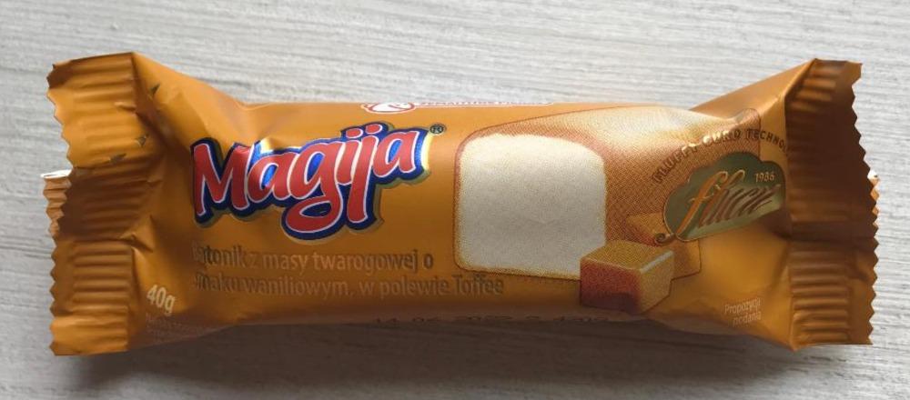 Zdjęcia - Batonik z masy twarogowej o smaku waniliowym w polewie Toffee Magija