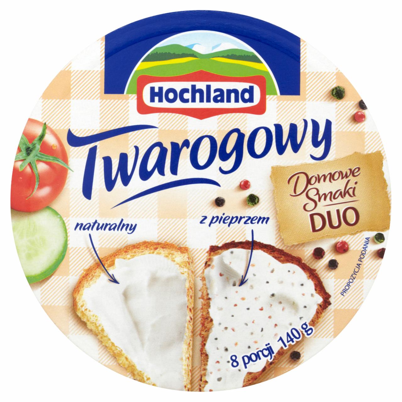 Zdjęcia - Hochland Twarogowy Duo Ser topiony 140 g (8 porcji)