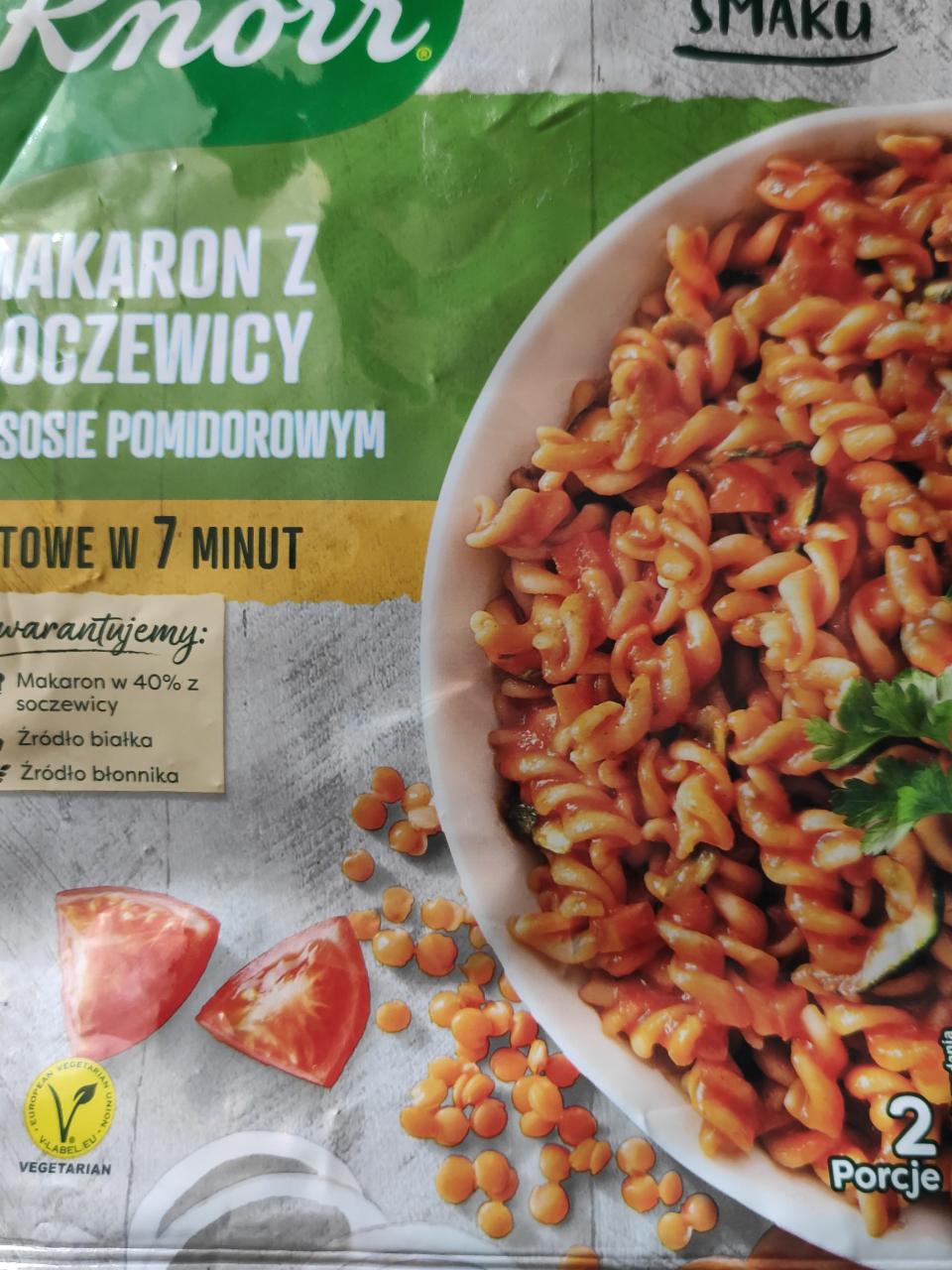 Zdjęcia - Makaron z soczewicy w sosie pomidorowym 143 g Knorr