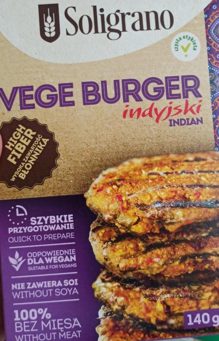 Zdjęcia - soligrano vege burger indyjski