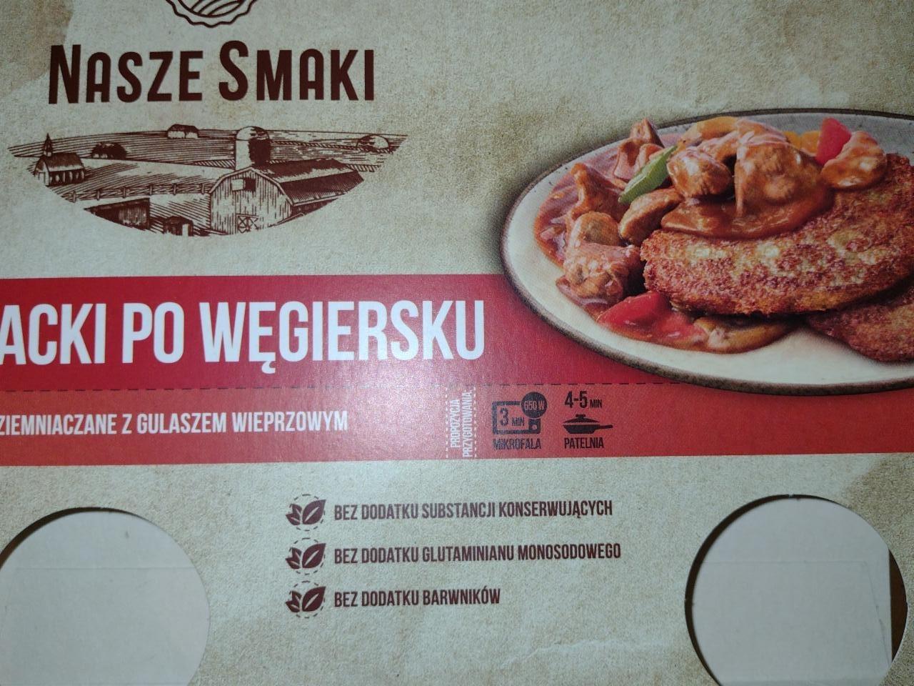 Zdjęcia - Nasze smaki Placki ziemniaczane z gulaszem wieprzowym z papryką i pieczarkami