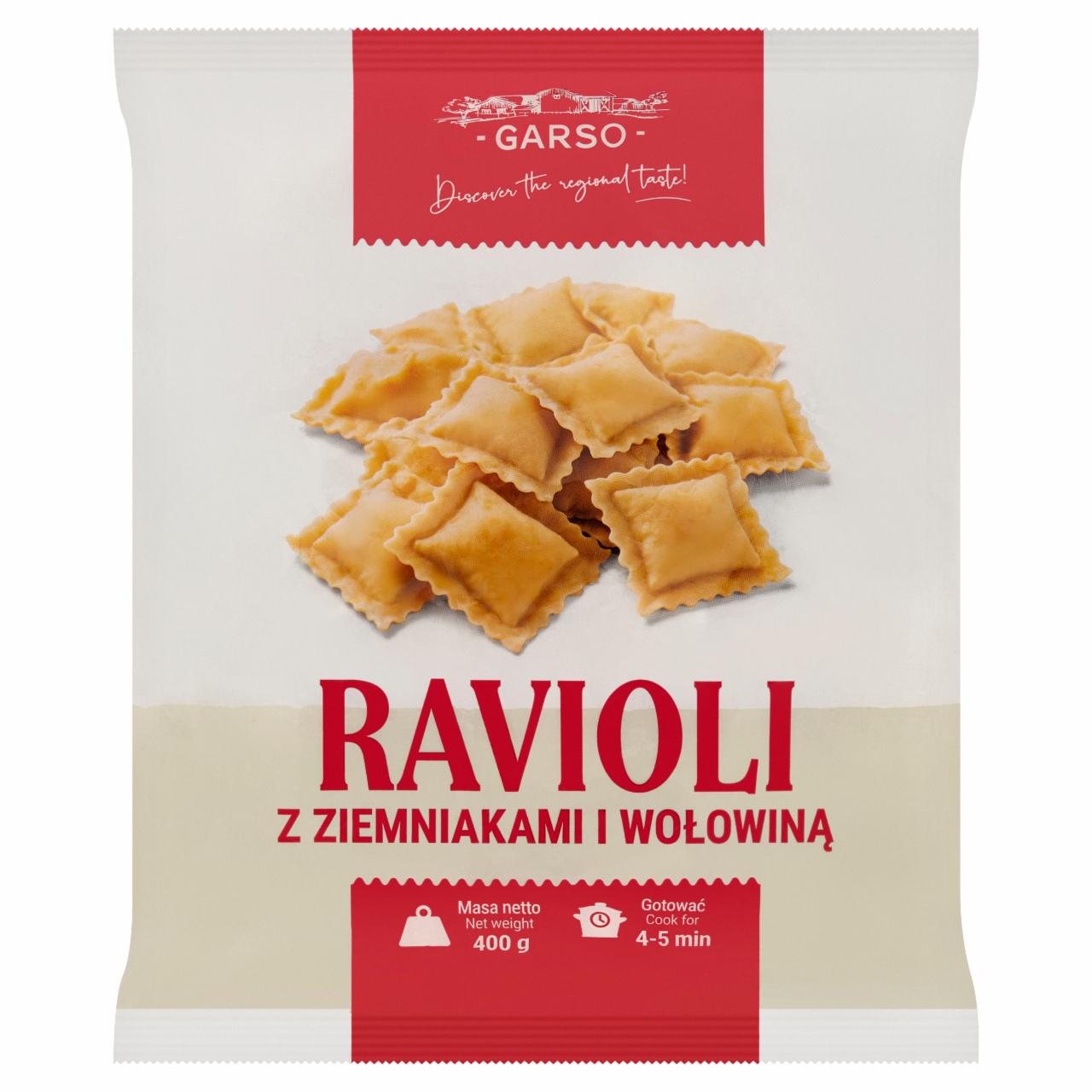 Zdjęcia - Garso Ravioli z ziemniakami i wołowiną 400 g 