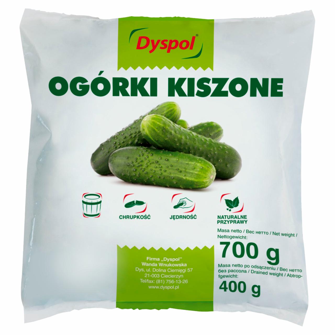 Zdjęcia - Dyspol Ogórki kiszone 700 g