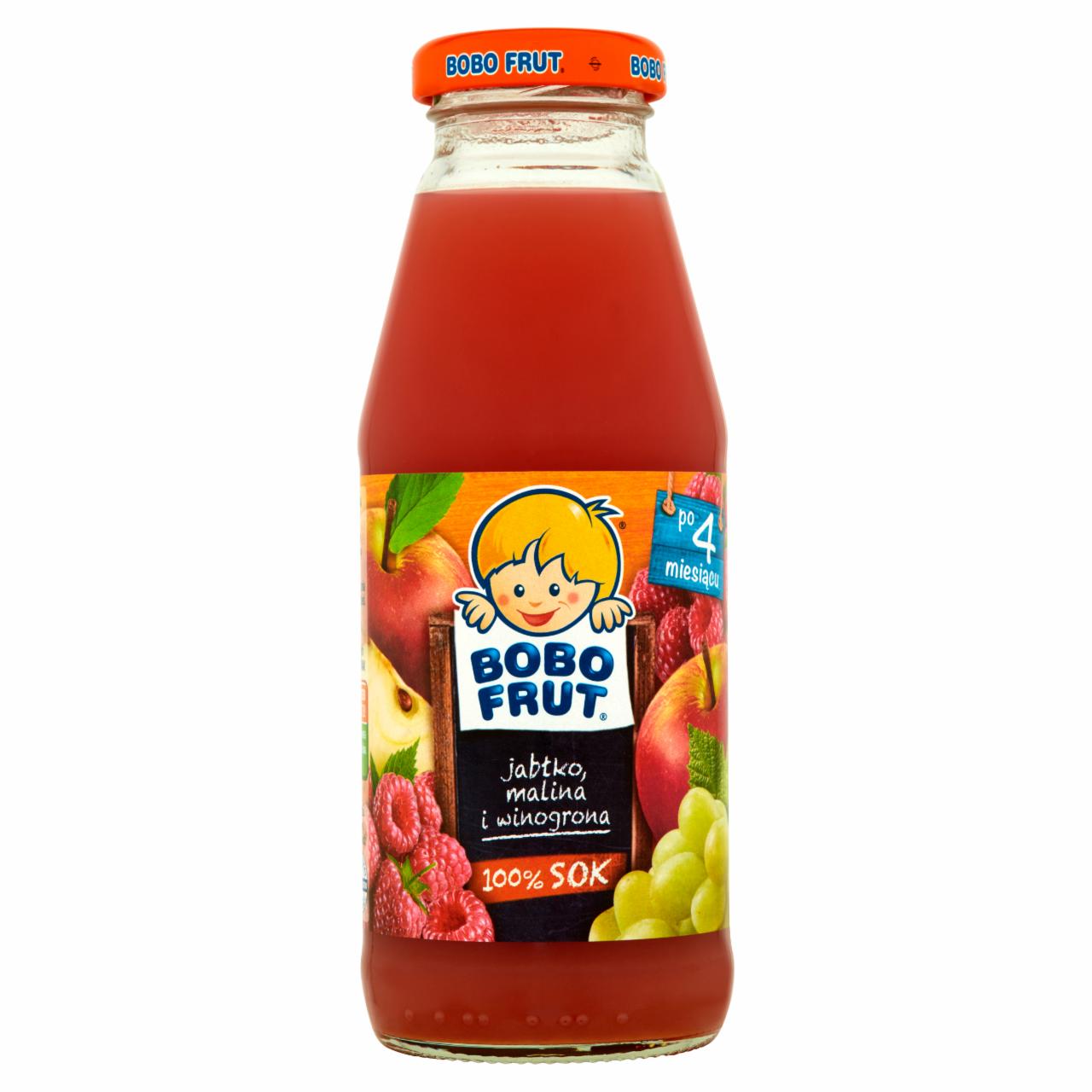 Zdjęcia - Bobo Frut Sok 100% jabłko malina winogrona dla niemowląt po 4. miesiącu 300 ml