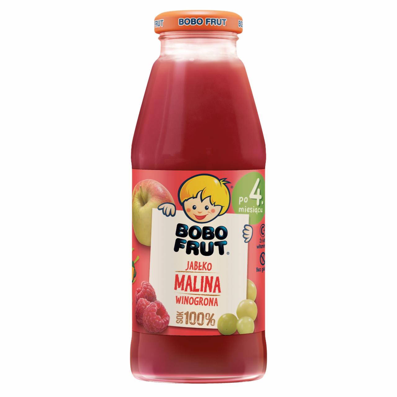 Zdjęcia - Bobo Frut Sok 100% jabłko malina winogrona dla niemowląt po 4. miesiącu 300 ml