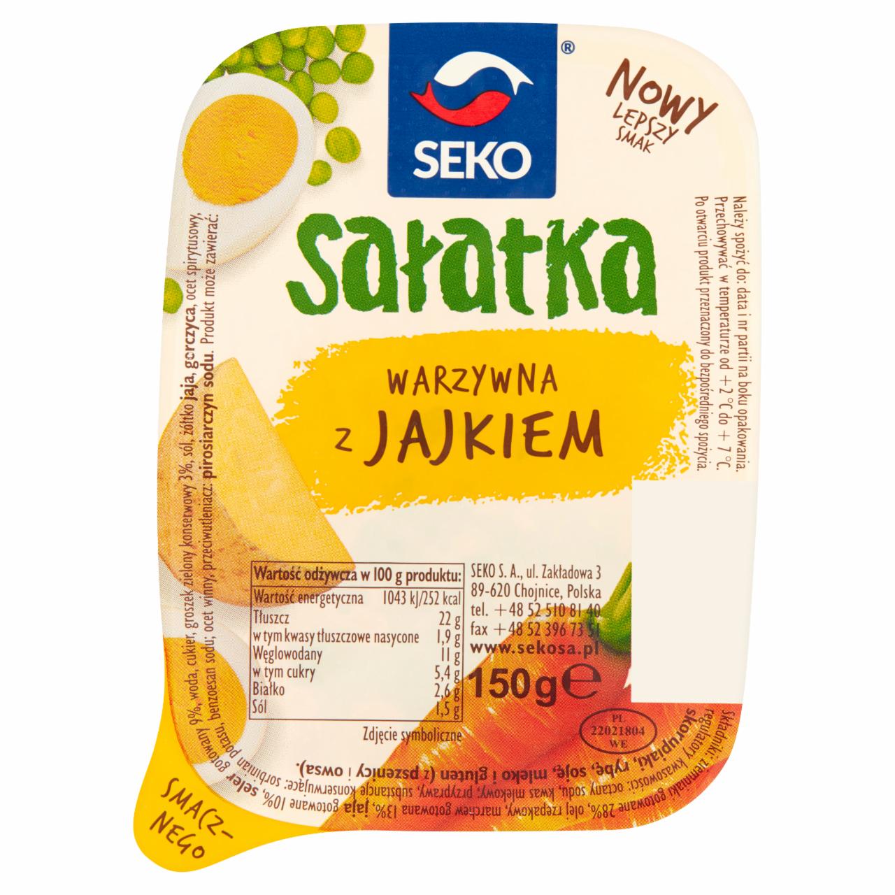 Zdjęcia - SEKO Sałatka warzywna z jajkiem 150 g