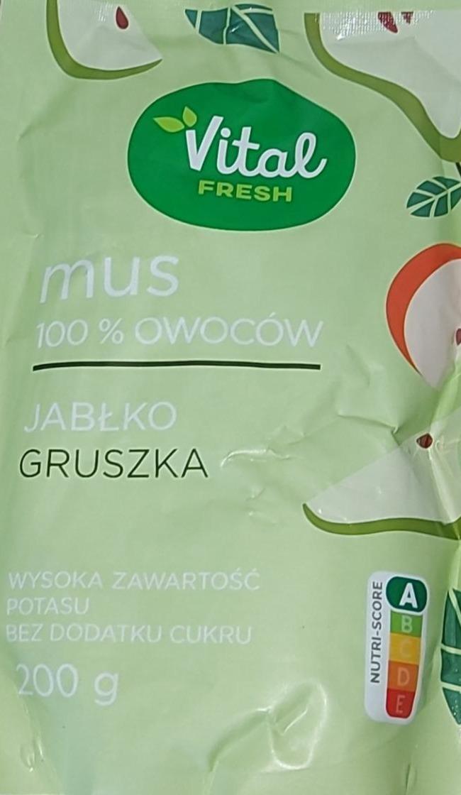 Zdjęcia - Mus 100% owoców jabłko gruszka Vital Fresh