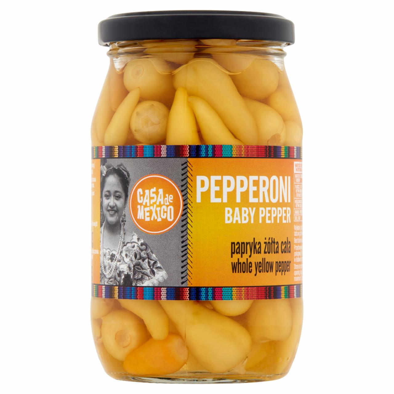 Zdjęcia - Casa de Mexico Papryka żółta Pepperoni cała 325 g