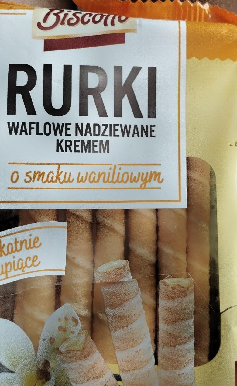 Zdjęcia - Rurki waflowe nadziewane kremem o smaku waniliowym Biscotto