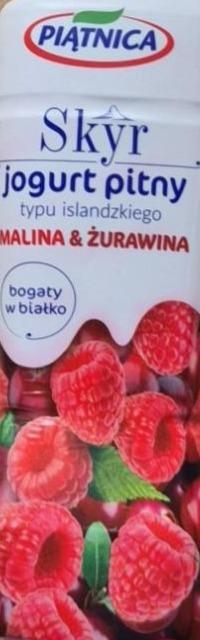 Zdjęcia - Skyr jogurt pitny typu islandzkiego malina żurawina Piątnica