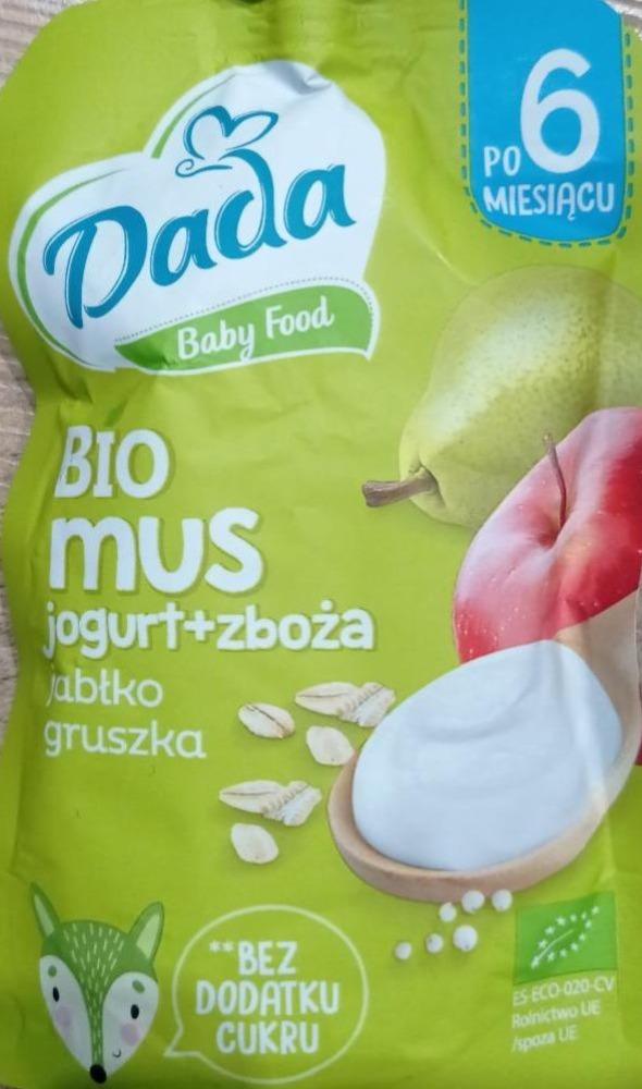 Zdjęcia - Dada bio mus jogurt zboża Jabłko gruszka