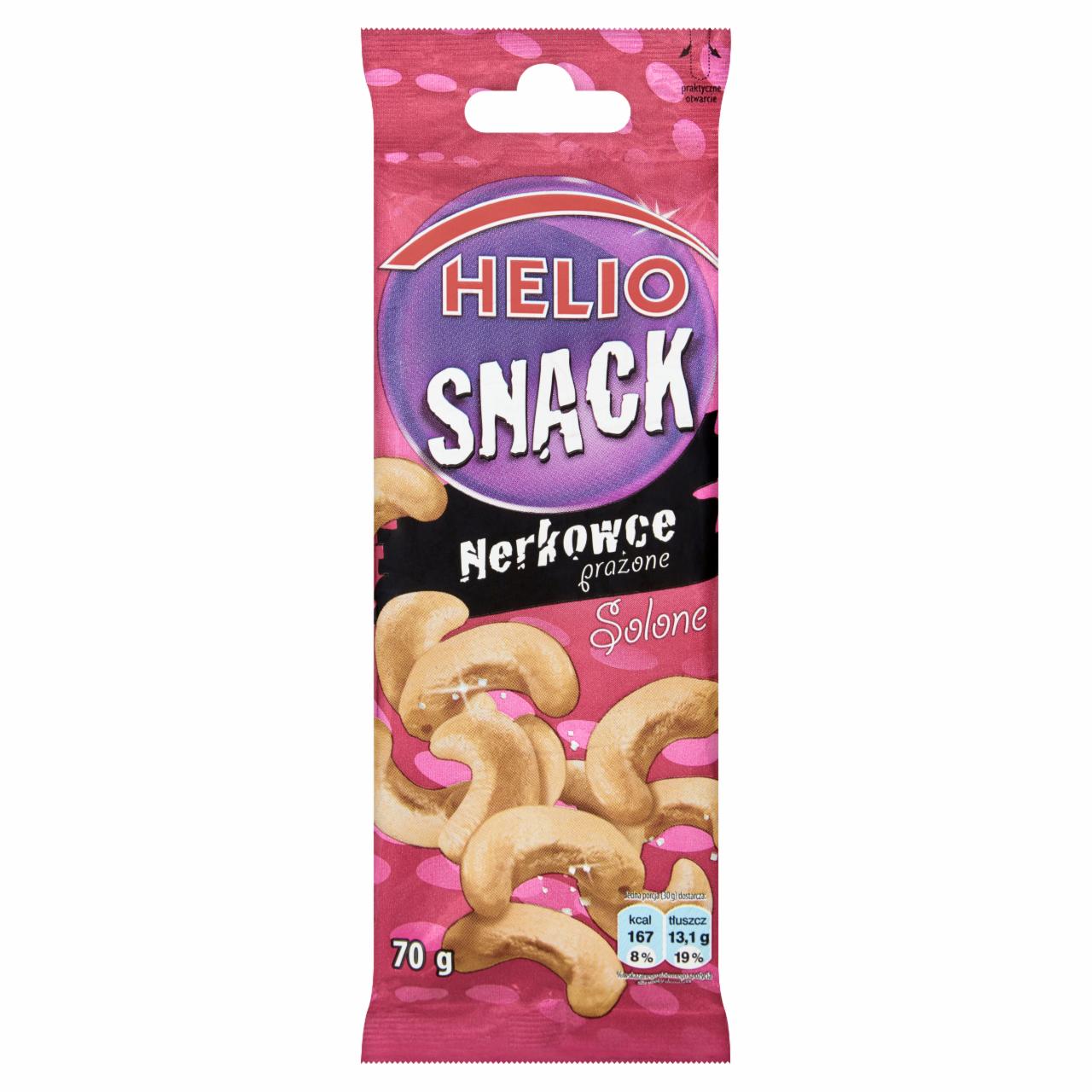 Zdjęcia - Helio Snack Nerkowce prażone solone 70 g