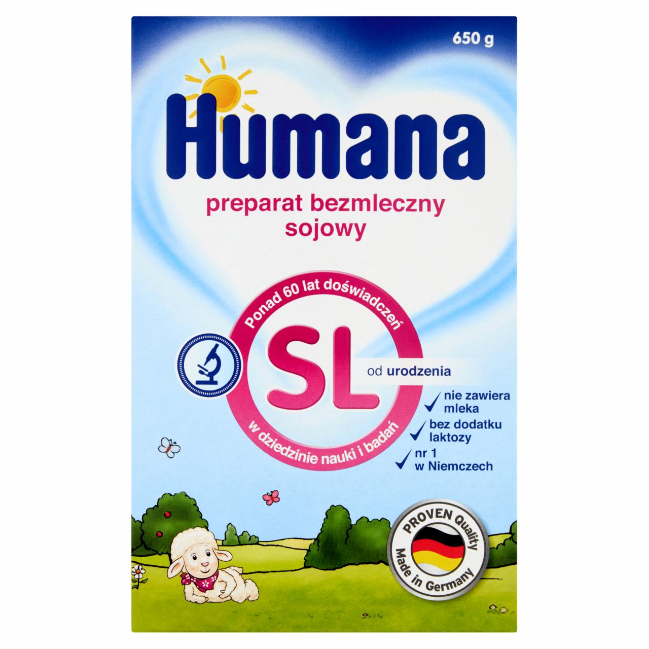 Zdjęcia - Humana Preparat bezmleczny sojowy SL od urodzenia 650 g