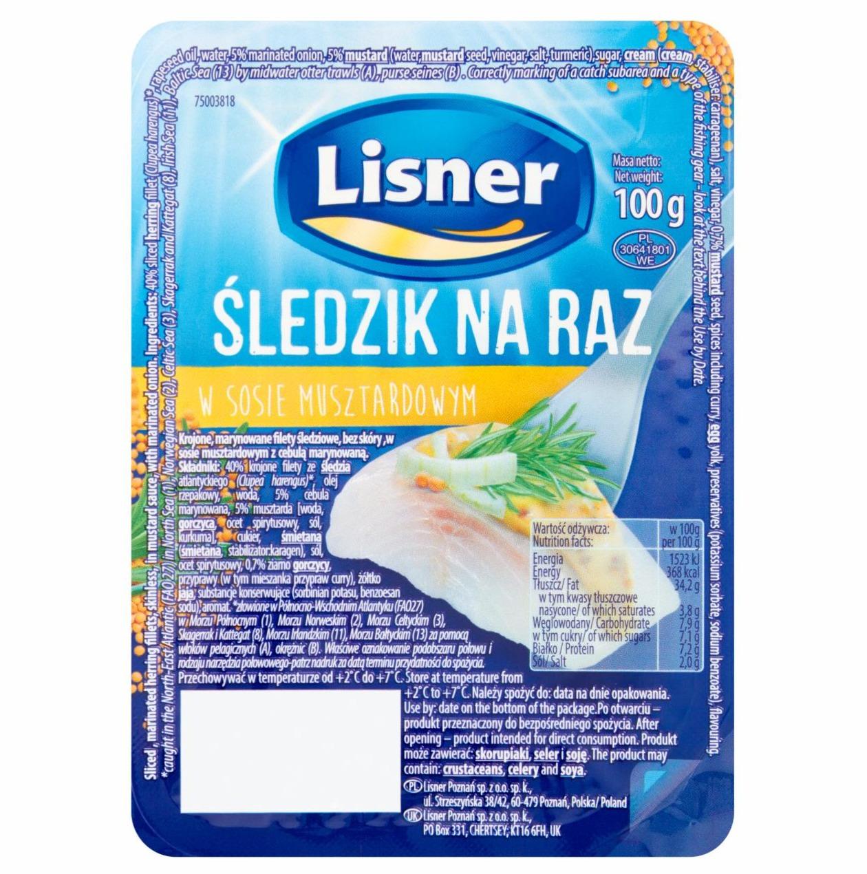 Zdjęcia - Śledzik na raz w sosie musztardowym Lisner