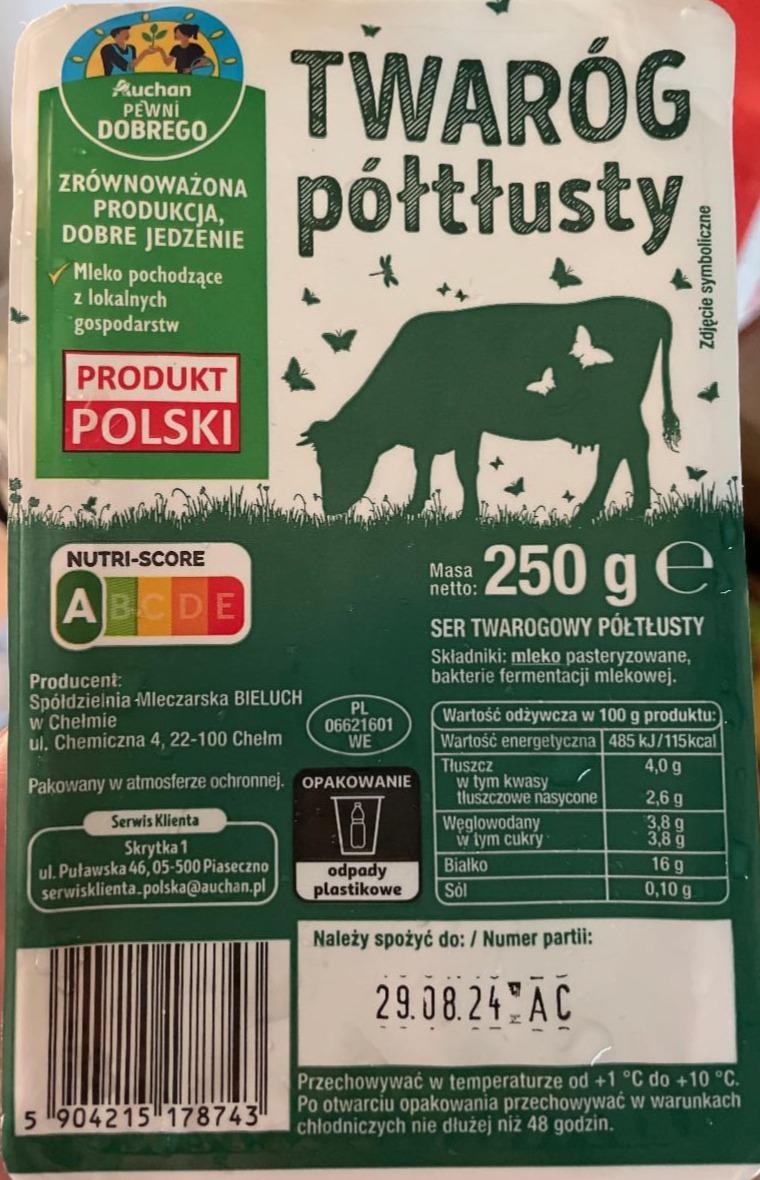 Zdjęcia - Twaróg półtłusty Pewni Dobrego Auchan