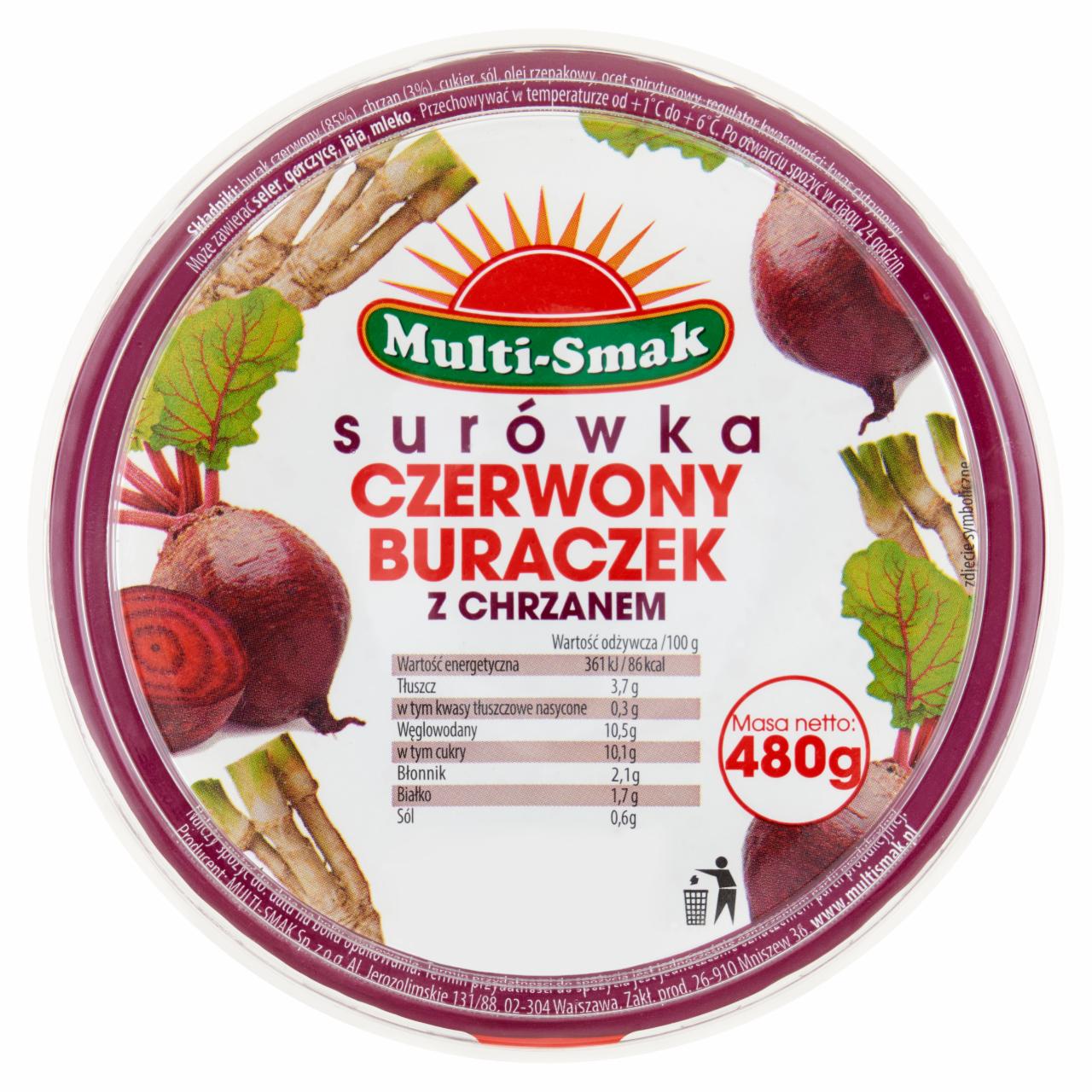 Zdjęcia - Surówka czerwony buraczek z chrzanem 480 g