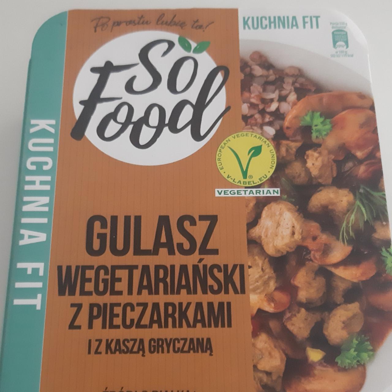 Zdjęcia - So Food Kuchnia Fit Gulasz wegetariański z pieczarkami i z kaszą gryczaną 330 g