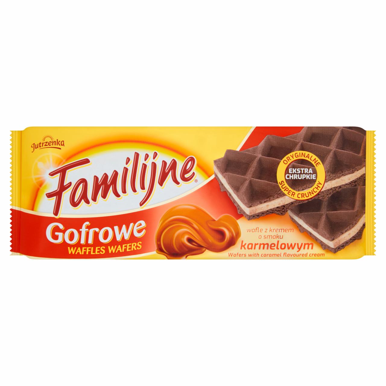 Zdjęcia - Familijne Gofrowe wafle z kremem o smaku karmelowym 140 g