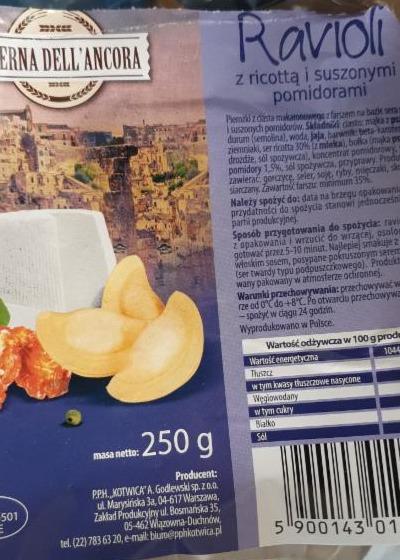 Zdjęcia - Ravioli z ricotta i suszonymi pomidorami Erna Dell'Ancora